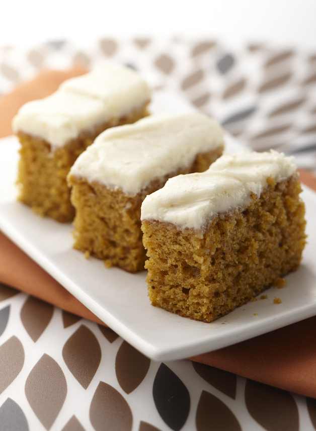 Pumpkin Bars with Orange Cream Cheese Frosting